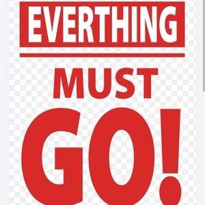 Sale Sign Graphic - Red "EVERYTHING MUST GO!"